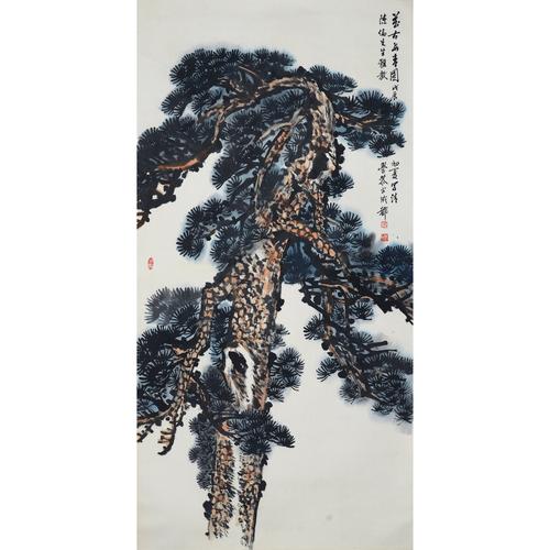 中国近现代名家国画中的松树