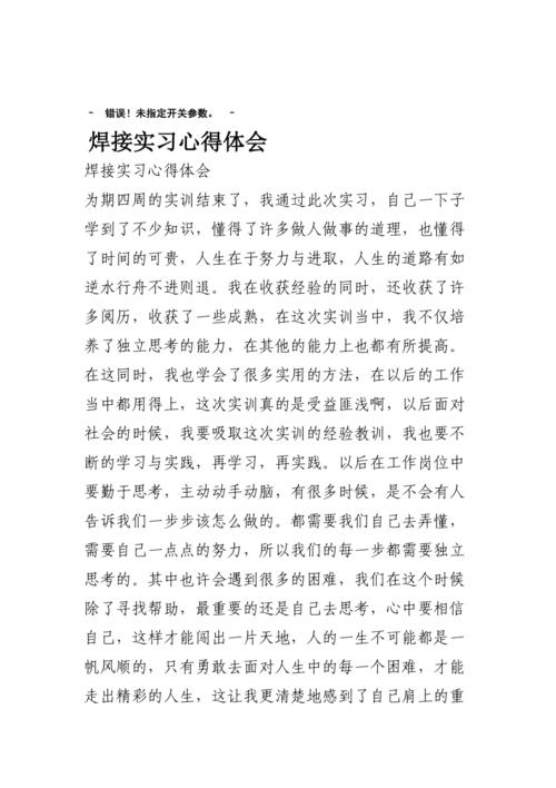 焊接维修实训心得:技术与艺术的完美融合